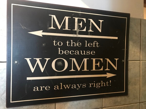 Men to the left